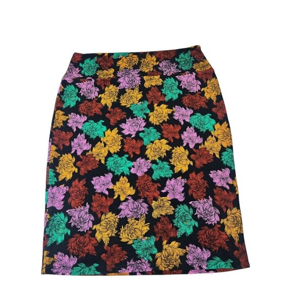 LuLaRoe Dresses & Skirts - LuLaRoe Cassie Black Floral Skirt